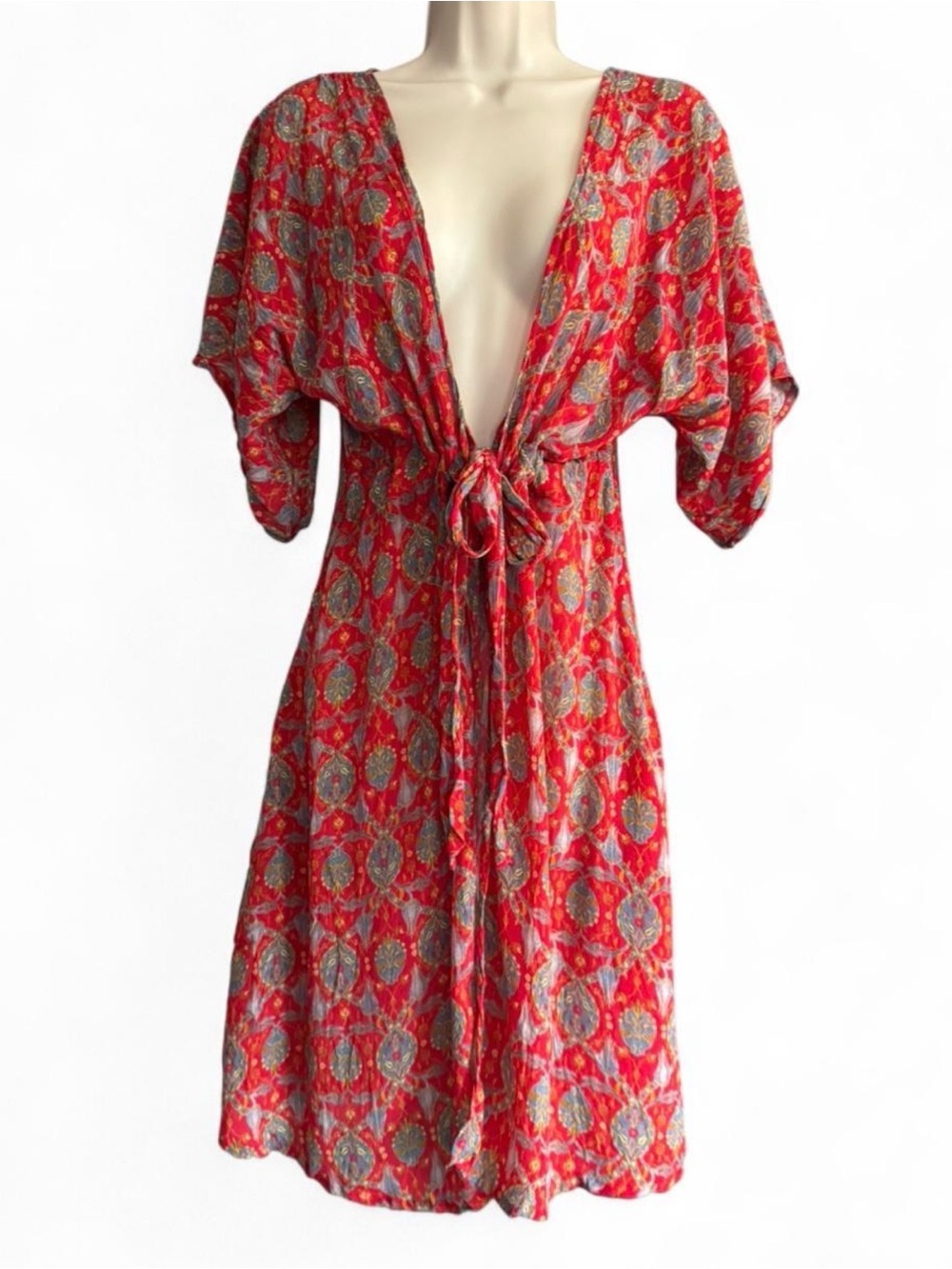 Anthropologie Rajuta Sheth Boho Kimono Coverup Dress OS Viscose